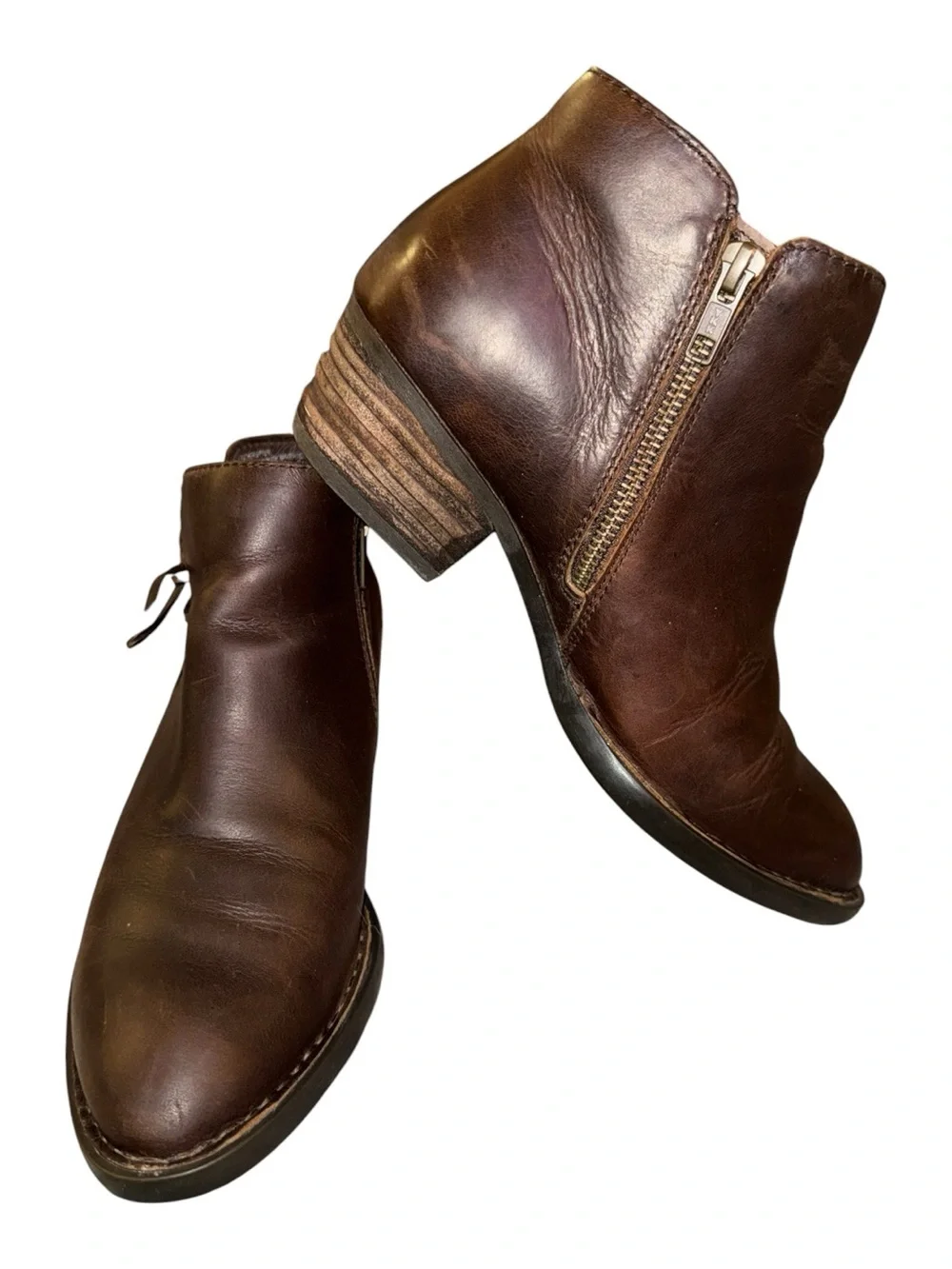 Women’s Born Bowlen Brown Leather Ankle Boots size 7.5